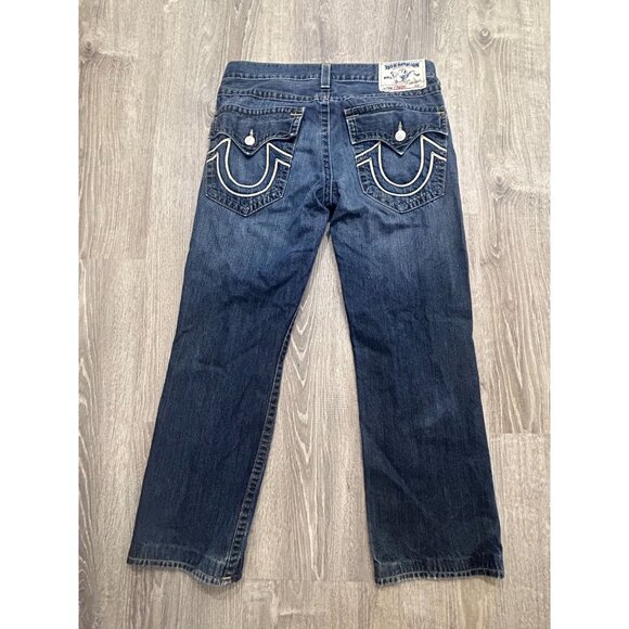 True Religion Jeans Men's Size 32 Straight Leg Mid Rise Causal Denim Blue - Picture 11 of 11